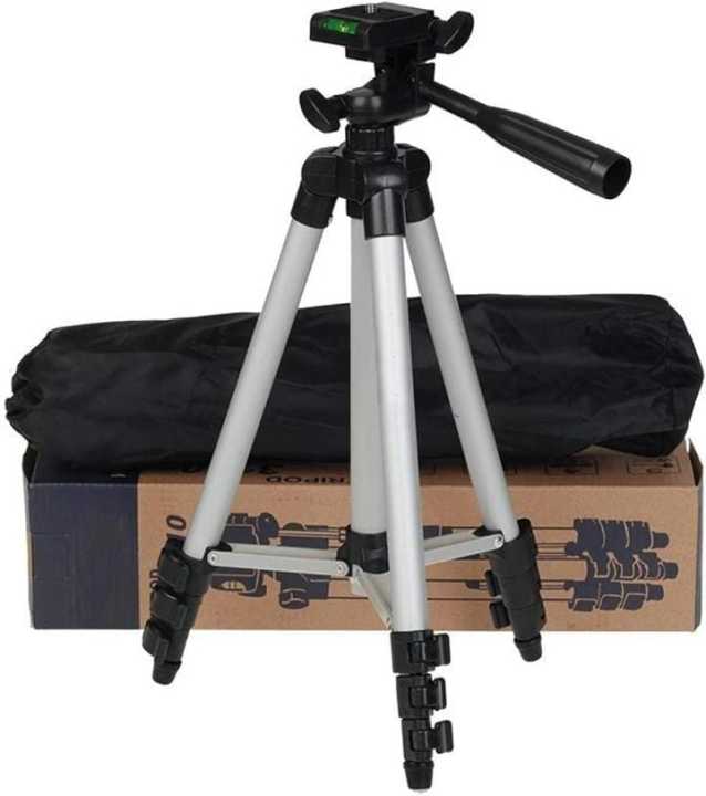 3.5%20Feet%20Tripod%20Stand%20for%20Mobile%20Phones%20and%20Cameras%20with%20Mobile%20Phone%20Holder,%20Adjustable%20and%20Portable%20Tripod%20Stand%20Mobile%20and%20DSLR%20Stand%20for%20Live%20Stream%20and%20Vlogging%20Universal%20Tripod%20Stand,%20Silver%20Model%203110%20with%20Box%20and%20Bag%20-%20Image%202