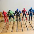 5 Pcs Set Large Size - Avengers Marvel Superhero Action Figures Toys Set Movable With Led Light - Size 15cm / 6.0 inch. 