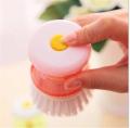Utensil Washing Brush with Liquid Soap Dispenser. 