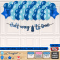 1/2 Birthday Cursive Card Banner Theme Collection For 6 Months, Half Way To One, Half Year Old Baby Boy Or Girl, Half Year Happy Birthday Card Banner Themes, Background Photo Booth For Party Decorations, Half Year For Babies : Ak39hf9g. 