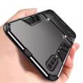 Samsung Galaxy A70 Mobile Phone Back Cover Shockproof Rugged Armor Hard Hybird Silicone Phone Stand Case - Black. 