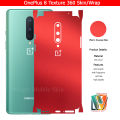 ONEPLUS 8 SKIN / WRAP 360 PROTECTION CARBON FIBER/ MATTE/ TRANSPARENT/ LEATHER BACK AND SIDES INCLUDED CAMERA SKIN. 