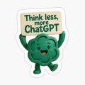 ChatGPT & DeepSeek AI Stickers for Laptop, Journals & Bottles – Futuristic Digital Art Stickers, Pack of 20, 2 x 2 inches. 