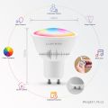 LUMIMAN Smart GU10 Spotlight Bulb, Music Sync, RGBCW Color Changing Bulb, Works with Alexa and Google Assistant, Smart WiFi Control (2.4GHz Wi-Fi Only), 5W 400LM, for Range Hood and Track Lighting. 