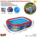 6.6 Ft Length Bestway Marvel Spiderman Inflatable Family Pool 4.8 Fit Width For Kids Girls & Boys Summer Play Water Games 19 Inch Depth & Fun With Cartoon Characters Amazing Spidy Spectacular Spider Man Big Family Pools Enjoying Holidays Indoor & Outdoor. 