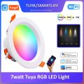 Tuya Smart WiFi 10W RGB Ceiling Light Dimmable RGB+CW+WW– 3.5 Inch | Mobile Se Control | Alexa & Google Home Compatible. 