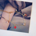 Girl Bracelet Simple Girl Strawberry Bracelet Love Zircon Bracelet Ladies Simple Versatile Ins Love Romantic Chain Gift. 