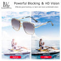 LouisWill Sunglasses Large Frame Metal Cut Edge Double Beam Driving Glasses Sunglasses Fashion Personality Sunglasses Metal UV400 UV protection Clean Vision for Men Women. 