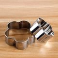 12 Pcs Set Stainless Steel Cookie Cutter Biscuit DIY Mold Star Heart Round Flower Shape Mould Baking Tools. 