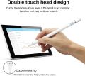 Stylus Pen for Ap ple i pad, Active Stylus Zspeed Rechargeable Fine Tip Stylus Compatible with All Ap ple iPad/ iP hone/iPa d Pro/iPhone X, Android Windows Capacitive Touchscreen Phone & Tablet (White). 