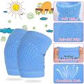 Baby Knee Pads for Crawling- Protector Anti-Slip Adjustable Breathable Cotton Baby Knee Socks Leggings Happy Face & Round Design for Babies Crawling Walking for Infant Toddler Kids Boys Girls. 