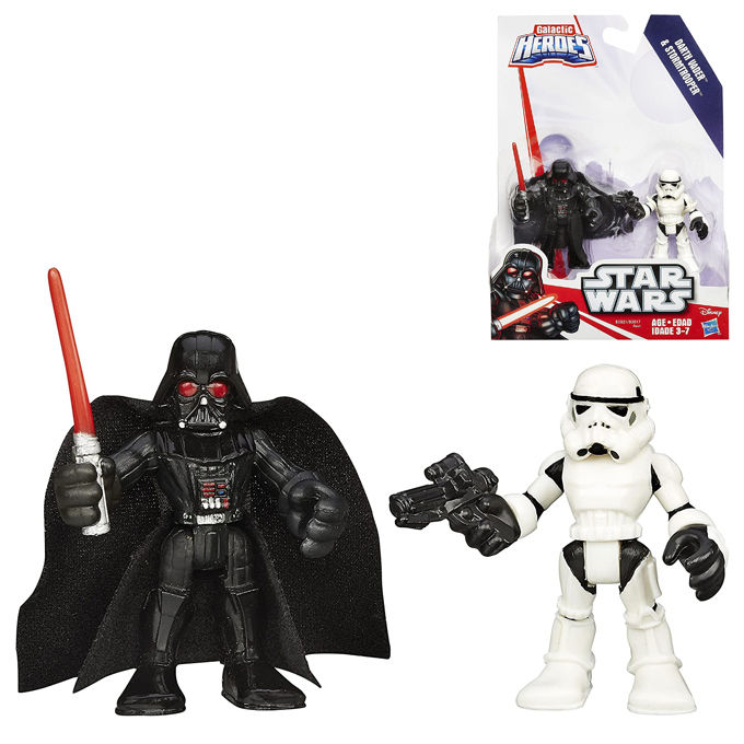 Playskool Heroes, Star Wars, Jedi Force Figures, Stormtrooper & Darth Vader