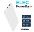 10000 mAH Power Bank ELEC Power bank Dual USB Ports for smartphones FAST CHARGE- White. 