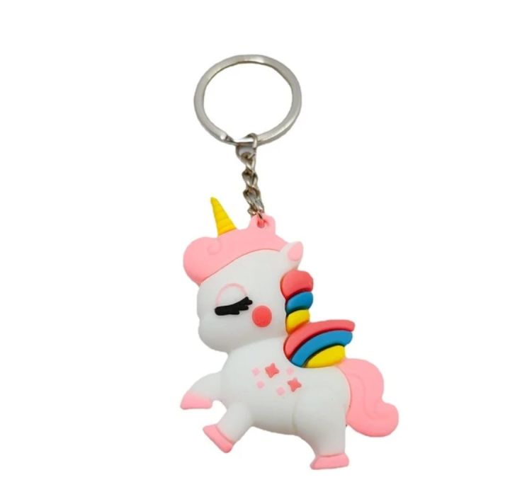 Unicorn Key Ring Key Chain for Girls Silicone Unicorn Toy and Charm Key-  Chain for Bag/Door Key-Ring/car Key-Ring/Party Favor for Unicorn Lover