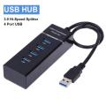 USB 3.0 Hub 4 Ports High Speed usb 3.0 port Hub Splitter Fast Data Transfer USB Hub Extender Extension Connector Compatible Windows PC / Mac  / Laptop / Printer / Mobile HDD / LED Light USB HUB. 