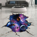 3D Starry Sky Tile Broken Window Colorful Wall Pediments in Living Room Bedroom Cosmic Planet Wall Decals Decorations Stickers. 