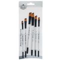 6 Pcs Professional Angular Paint Brush Water Color Oil Acrylic Artist Paint Brush - High Quality Brushes. 