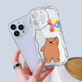 FELMYST for Realme C30 C31 C33 C35 C55 Realme Narzo 50A Prime Back Cover Three Little Bears Cream Texture Wavy Edge Soft Silicone Phone Case. 