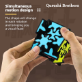 Qiyi Gear Rubiks cubes 3x3- Stickerless Three-Dimentional Structure  Magic Speed Cube Puzzle Toys (57mm), The Most Educational Toy to Effectively Improve Your Child's Concentration, responsiveness and Memory - Rubik's Cube. 