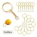 Key Rings with Chain and Open Jump Rings for Crafts - Bulk Metal Key Chain Ring Base for DIY Keychain Making. 