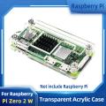 Raspberry Pi Zero 2 W Acrylic Case Clear Transparent Shell Optional Heat Sink Cooling Radiator for Raspberry Pi Zero 2 W. 