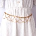 Retro Hollow Out Carved Women Chain Belt Round Metal Adjustable Thin Waist Chain Belts Dress Pants Decorative Waistbands Straps. 