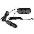 OUMERY 12V-24V 3 in 1 Auto Car LCD Digital Inside Outside Clock Temperature Thermometer Gauge. 