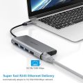 LETSCOM USB C Hub, 8-in-1 USB C Adapter including Ethernet Port and 4K HDMI Port. 