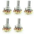 Pack of 5 - 50K Ohm Variable Resistor Rotary Potentiometer - B50K - 3 Pin volume controls on audio equipment. 