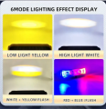 1 Pcs Bike Light Five Lens Projector Driving LED Fog Work Light 4 Color Light Dolphin Projector Spotlight For Bike Car Jeeps White Yellow Mix Flash Bar Light. 