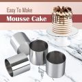 BRADOO-6 Pieces Round Biscuit Cutter Stainless Steel Mousse Ring Mini Circle Cookie Cutters Frying Egg Rings Baking Tool. 