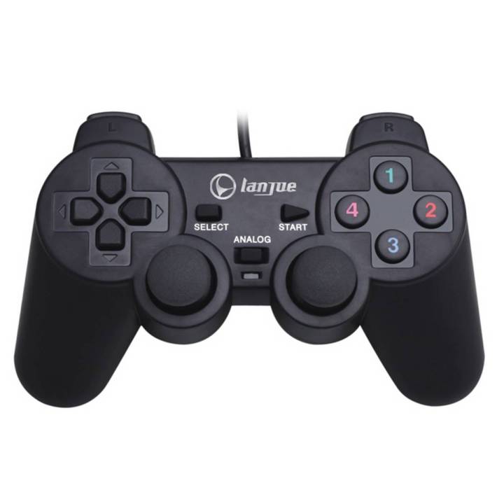 GAMING CONTROLLER JOYSTICK FOR PC - FOR GAMING PC - WIRED USB 2.0 BLACK GAME PAD