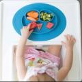 Baby Plate, Silicone Non-Slip Baby Placemat with Suction Cup for Babies Toddlers and Children, Children's Plate Suitable for Most Highchair Trays. 