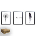 3 PCS 12X16" inches Picture Frame with Glass front, Collage set Photo frame set 3 Pcs Display in Bedroom, Living room. 