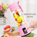 Portable Electric USB Juice Maker Juicer Bottle Blender Grinder Mixer,6 Blades Rechargeable Bottle with (Multicolor, 6 Blade). 