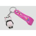Panda Key chain With Bracelet Key chain For girls and boys  Key Chain Fancy & Fantasy PVC Animal Keychain Women Girls Bag Pendant Figure Charm Keyring. 