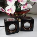 1 Mini Portable Plastic Wired USB Audio Square Music Player Speaker For Iphone For Ipad MP3 MP4 Laptop PC Computer. 