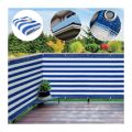 Blue/white Sun Shade Net, High Quality, 90% Sun Protection Shade Net UV Resistant, Privacy Screen Fence for Garden Balcony Greenhouse. With loops & rings on every 3 feet distance on sides and double stitched sides with cotton nawar.. 