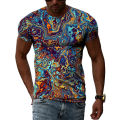 Colorful Cool Abstract Art Graphic T Shirts Hip Hop Street Style 3D Printed Tees Summer Men Personality Round Neck Short Sleeves. 