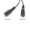 3.5mm Stereo Audio Male To 2 Female Headset Mic TRRS Y Splitter Cable Adapter - intl. 