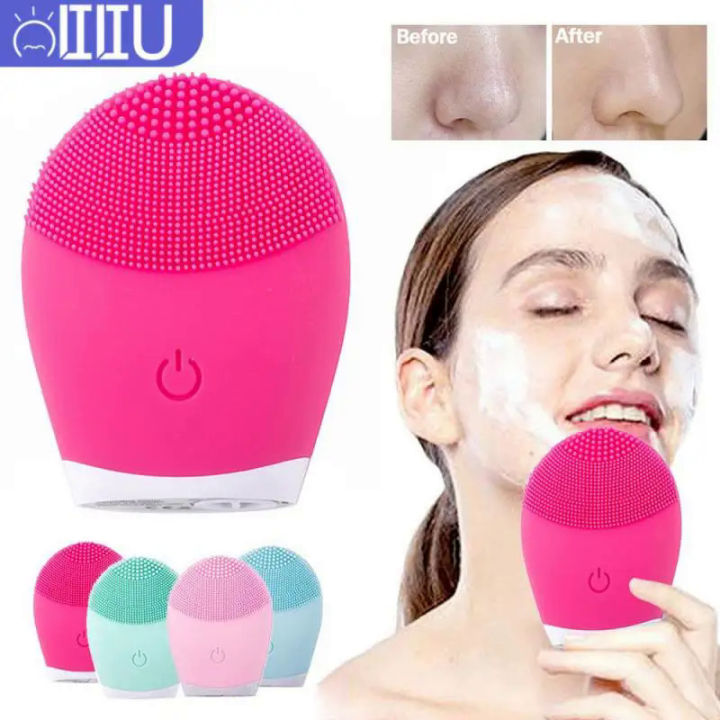 Vibration Facial Cleansing Brush Vibrating Massage Spa-like Facial Deeply Cleanses Pores Portable Pore Cleanser