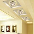 Aisle Flush LED ceiling lamp living room crystal corridor aisle lights LED Ceiling Lights Luces Front techo Balcony lamp Porch light Warm White 3W. 