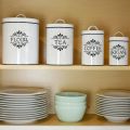 Coffee, Tea, Flour, Sugar Vinyl Art Decals For Canisters Pantry Labels Stickers Kitchen Canisters Decal Labels Decor. 
