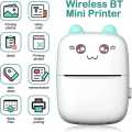 Mini Printer - Pocket Inkless Mini Printer - Thermal Portable Bluetooth Wireless Mini Printer For Kids - For Photo, Picture, Office Receipt, Label Note, QR Code - Compatible With IOS & Android - Pink & Blue, Mini Printer. 