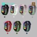 Automatic Time Code Table Watch Children Watch Led Digital Chinese English Day Display Touch Screen Clear Dial Adjustable Strap Kids Wristband. 