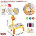 Kids Drawing Projector Painting Table, 24 Pattern Trace and Draw Projector Toy With Light and Music Painting Board Educational Drawing Playset For Boys & Girls Paint Table Children's Early Education Toy Pre School & Montessori Student. 