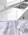 RR _ DEALZZ 1 PCS OF Marble Paper,17x120 inch Self Adhesive Wallpaper Waterproof Gloss PVC Vinyl, Oil Proof,White/Gray Granite Paper,Marble Vinyl Paper for Furniture Cover Surface,Countertop,Kitchen,Shelf Liner. 