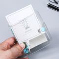 Transparent Sparkling mini 3-hole sandwich shell 3 inch Mini Binder With Pages. 