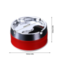 Cigarette Ashtray Detachable Lid Stainless Steel Cigarette Ashtray Smokers Desktop Smoking Ash Tray By D-Store. 