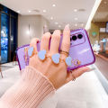 For OPPO A95 / OPPO F19 Back Cover with 3D Love Heart Wristband Chain Fashion Bracelet Shiny Plating Phone Case Soft Silicone Bumper Protective Cover. 